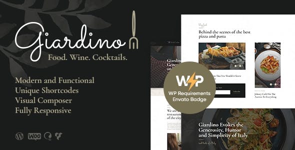 Giardino | An Italian Restaurant & Cafe WordPress Theme