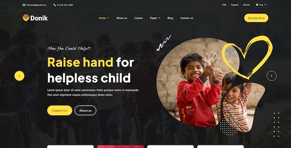 Donik  –  Charity & Fundraising Figma Template