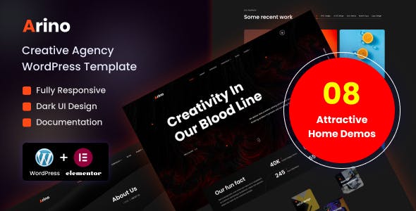 Arino - Creative Agency WordPress Theme