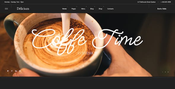 Delicium | Restaurant & Cafe WordPress Theme