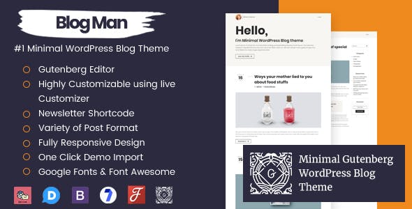 Blogman - Personal Blog WordPress Theme
