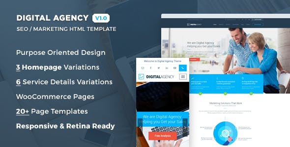 Digital Agency - SEO / Marketing HTML Template